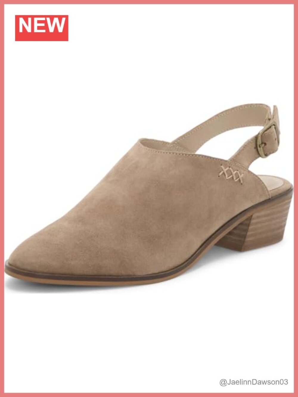 Lucky Brand Mylody Slingback Loafer Almond Toe Block Heel Leather Women's